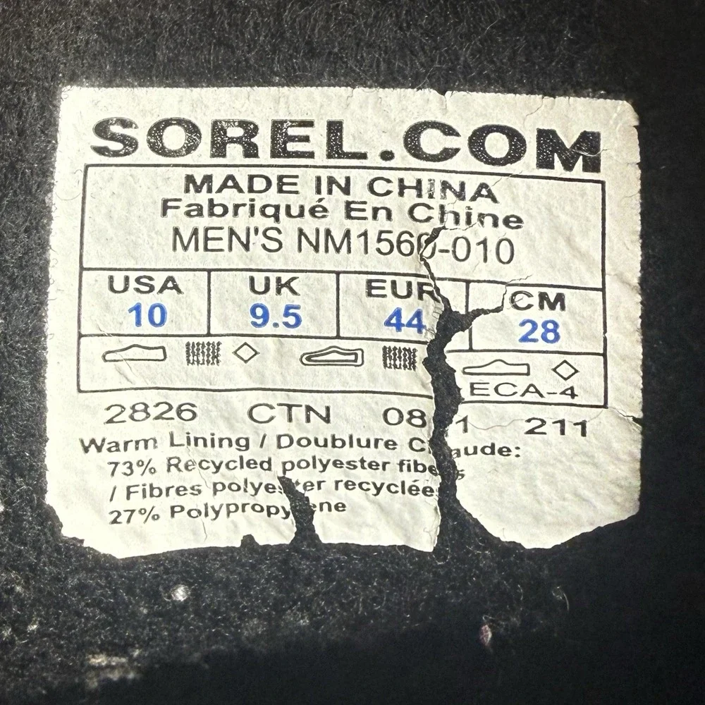 Sorel‎ 1964 Premium T Mens A 10 Brown Waterproof Canvas Winter Duck Boots NM1560